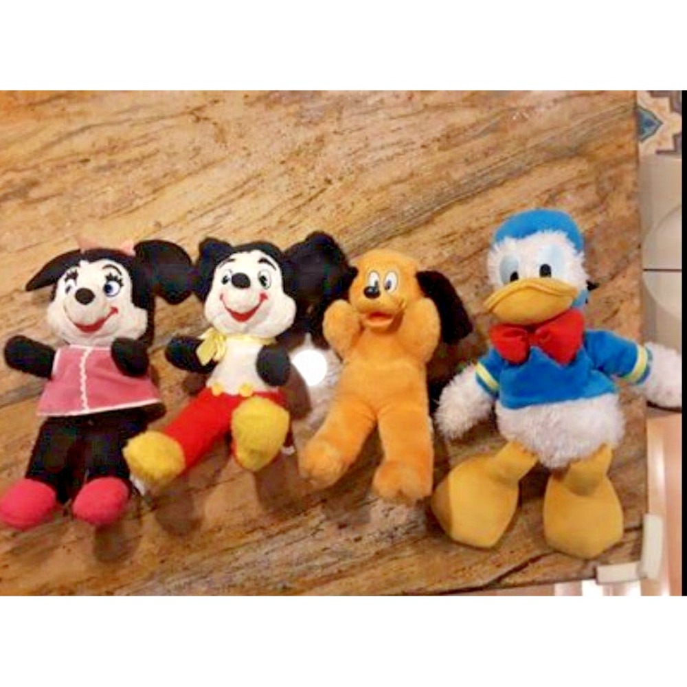 Stunning Condition Vintage Disney Minnie/Micky Mouse,Pluto & Donald Duck Plush